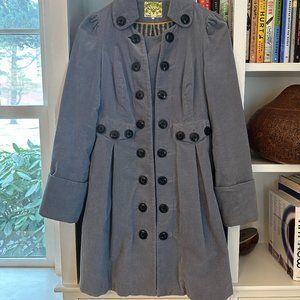 Floreat by Anthropologie Periwinkle Velvet Coat
